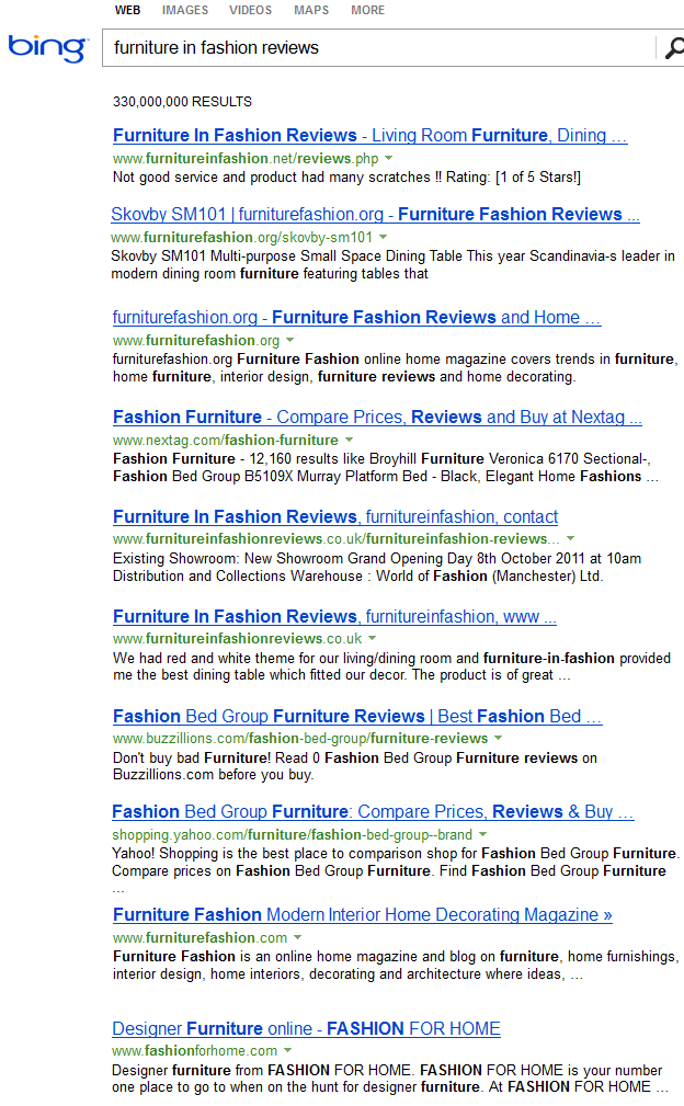 Furniture In Fashion Reviews